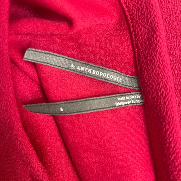 Anthropologie women’s blouse Crimson red small multimedia fabric - Picture 5 of 5